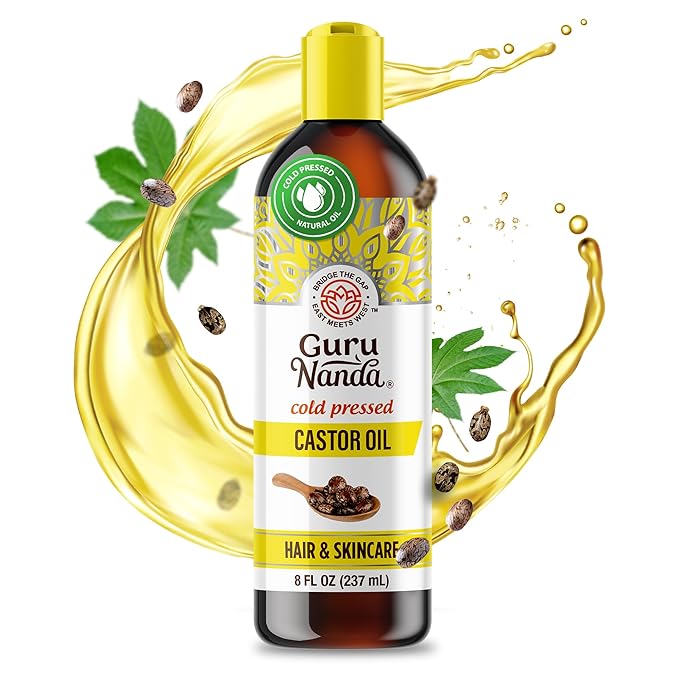 GuruNanda Castor Oil (8 Fl oz),