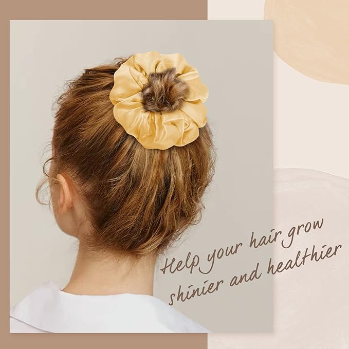 OLESILK 100% Mulberry Silk-Scrunchies for