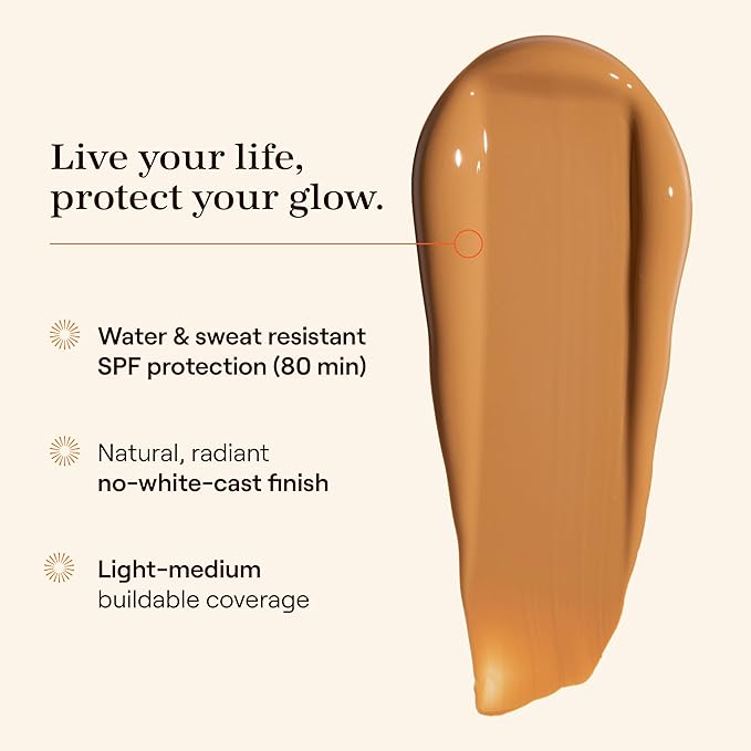 Live Tinted Hueguard Skin Tint SPF 50 - Tinted Mineral Sunscreen with Light-Medium Buildable Coverage With a Hydrating and Radiant Finish - Water and Sweat Resistant, 1.35 fl oz - Shade 07