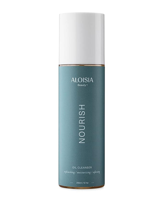NOURISH Oil Cleanser for Face- Luxurious Makeup Remover & Deep Cleansing Oil, Melts Away Impurities Without Clogging Pores, Infused with Apricot for Ultimate Hydration, 6.7 Oz