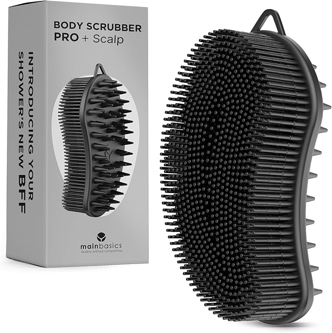 Mainbasics exfoliating silicone body scrubber