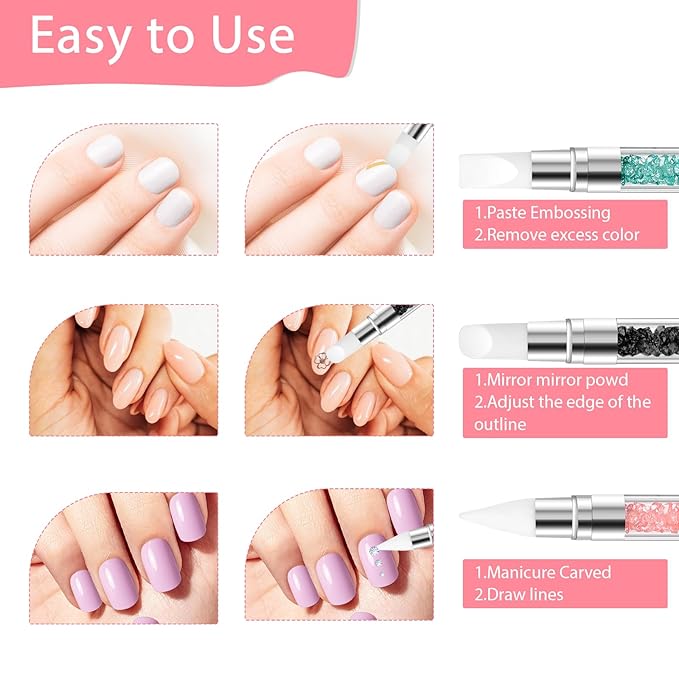 5PCS Nail Art Sculpture Pen,