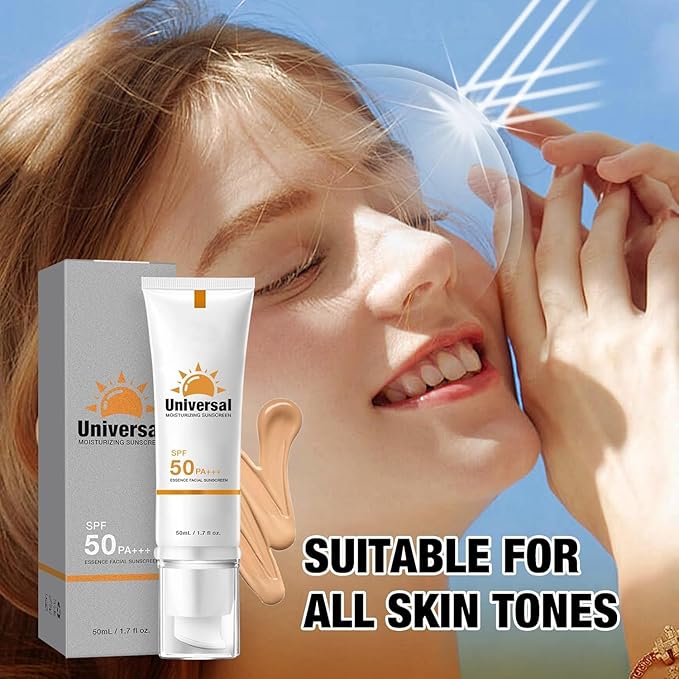 Tinted Sunscreen for Face SPF 50, Hydrating Sun Essence Face Sunscreen, Korean SPF 50+ PA++++ No White Cast, Hydrating, Moisturizing, UV Defense, Travel Size