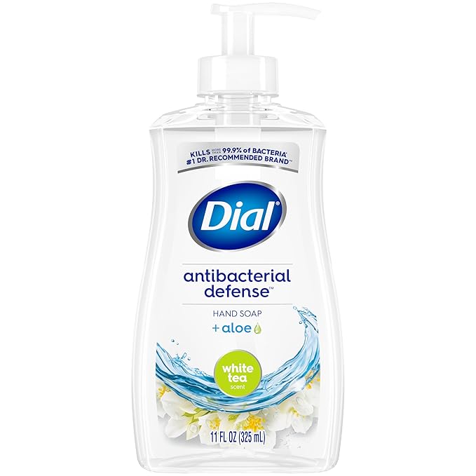 Dial Antibacterial Liquid Hand Soap, White