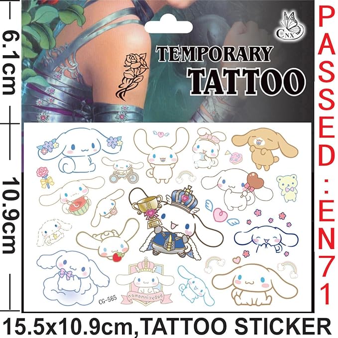 Cinnamorol tattoos stickers for kids,