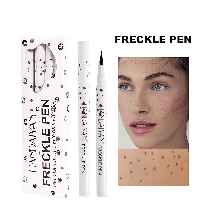 AKARY 4 Colors Freckle Pen Professional Lifelike Face Decoration (01+02+03+04)