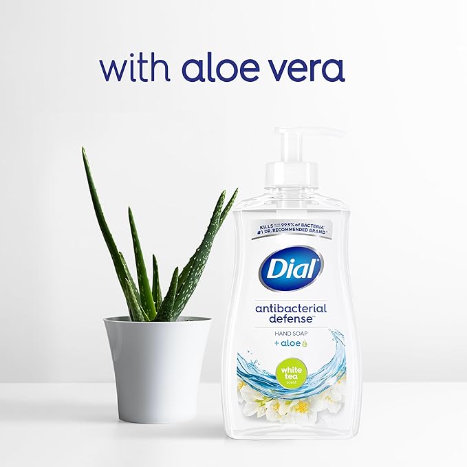 Dial Antibacterial Liquid Hand Soap, White