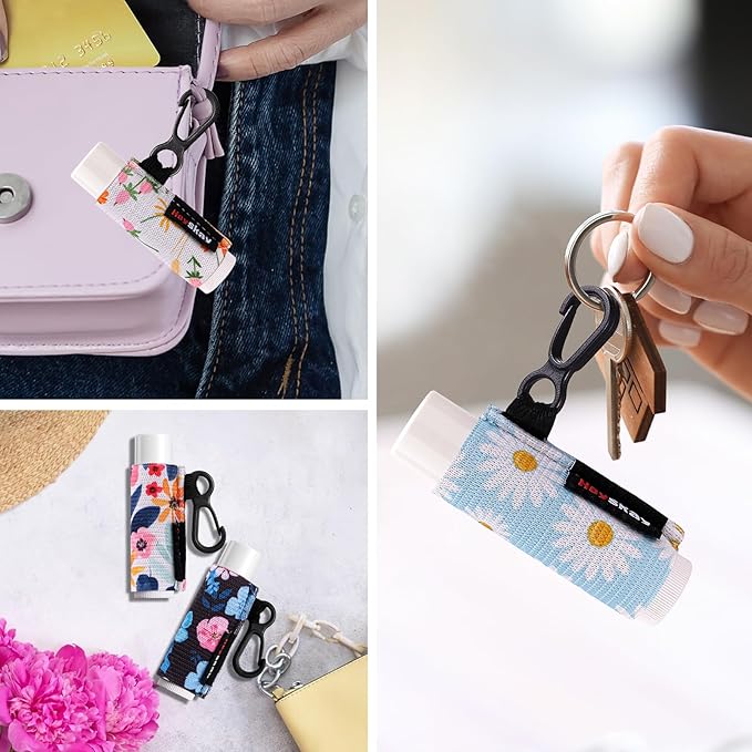 Lip Balm Holder Keychain Compact Clip