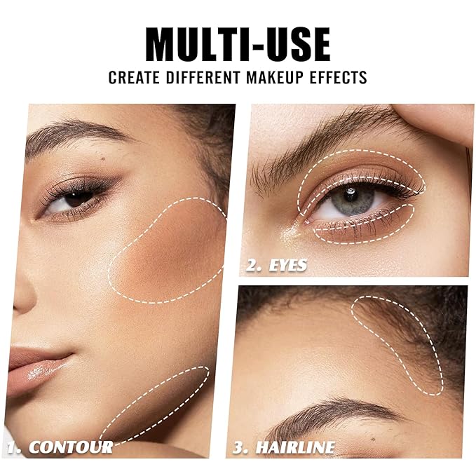 Contour Palette with Brush, Cream Contour Powder Palette