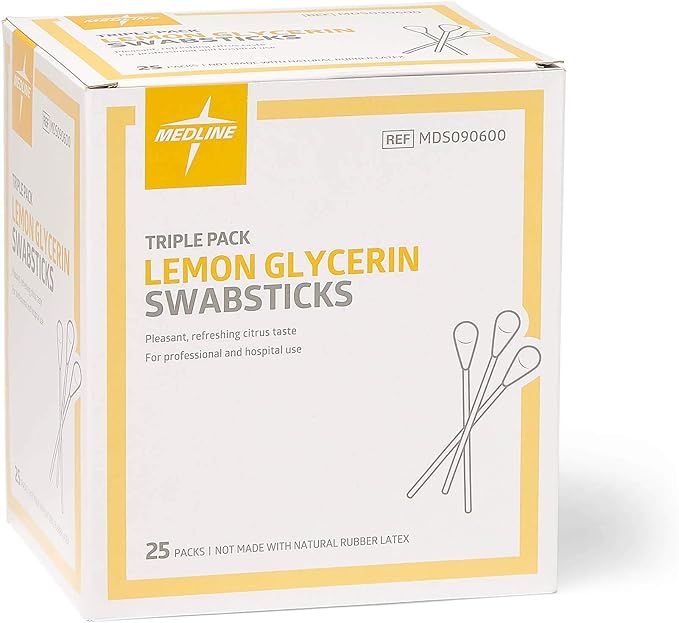 Medline lemon glycerin swabsticks, swabs