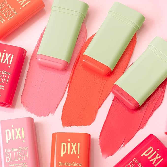 Pixi On-the-Glow Blush, Hydrating Tinted Moisture Blush Stick Paraben-Free (Fleur) 19g