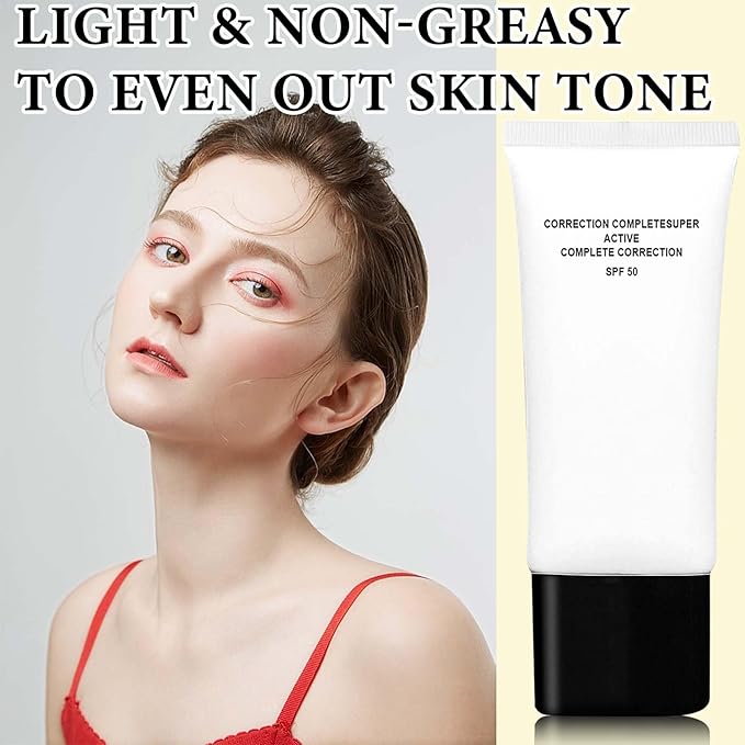 Skin Tone Adjusting CC Cream SPF 50,Cosmetics CC Tone (Ivory)