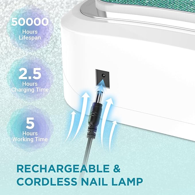 Cordless Nail Lamp, 120W Rechargeable