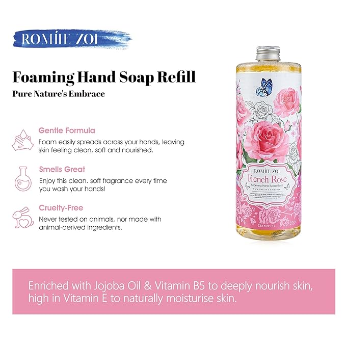 Foaming Hand Soap Refill, Rose, Gentle