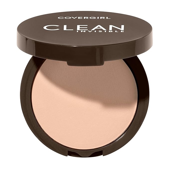 Covergirl Clean Invisible Pressed Powder, Lightweight, Breathable, Vegan Natural 120, 0.38oz