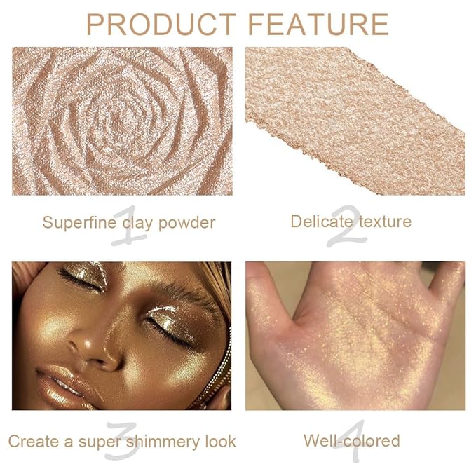 evpct Blonde Gold & Champagne Gold Face Highlighter