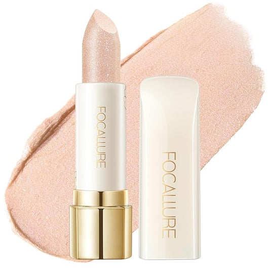 FOCALLURE Moisturizing Shiny Lipstick,Pearl Shimmery Finish,Hydrating Tinted Lip