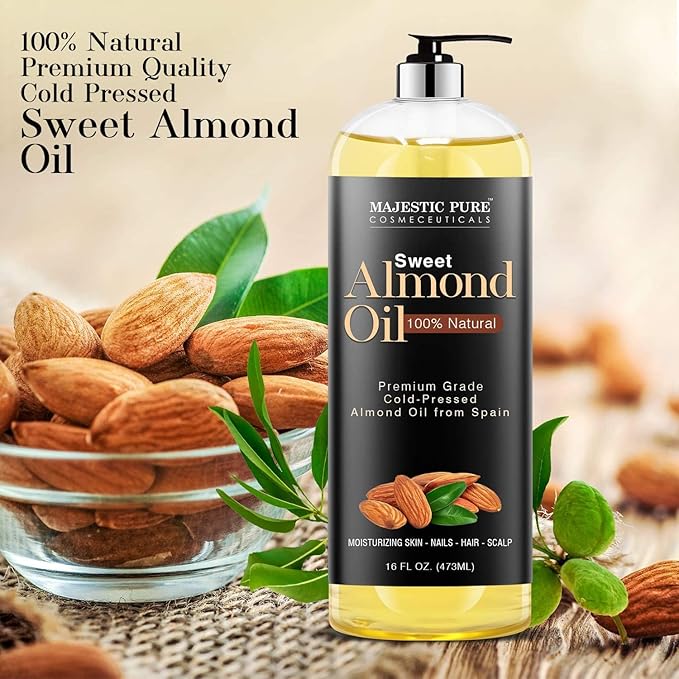 MAJESTIC PURE Sweet Almond Oil, Triple