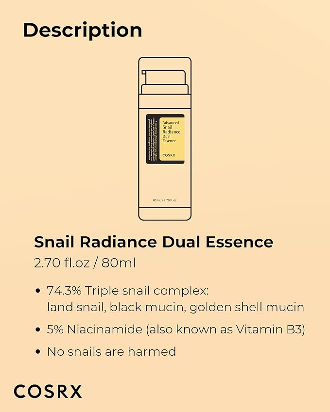 COSRX Niacinamide 5% + Snail Mucin aging