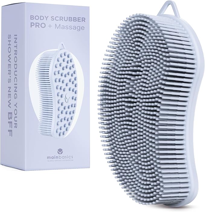 Mainbasics exfoliating silicone body scrubber