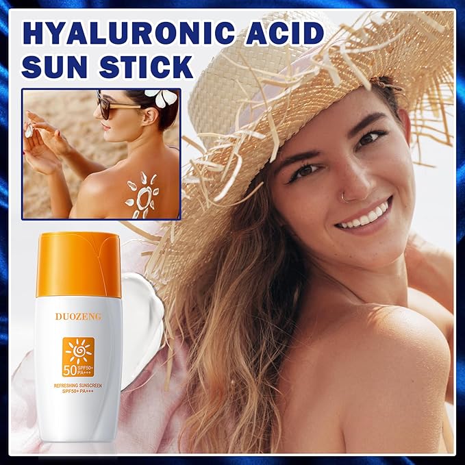 Sun Stick,Watery Sunscreen Stick for Face,Matte Long Lasting Non-Greasy SPF 50+Sunstick D