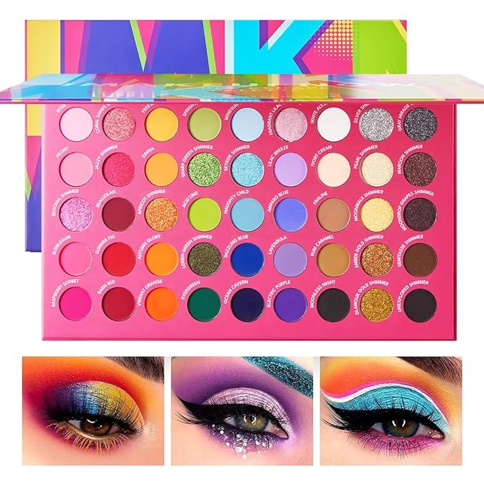 45 Shades Eyeshadow Palette, Highly Pigmented Colorful Collection