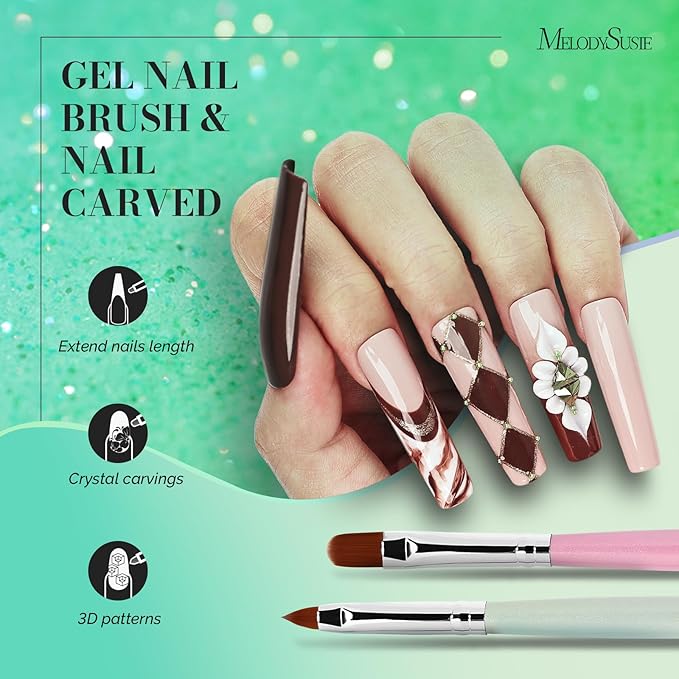 MelodySusie Nail Art Brushes Set,6pcs