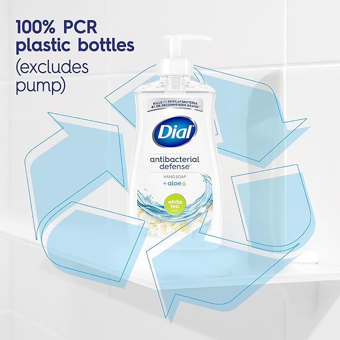 Dial Antibacterial Liquid Hand Soap, White