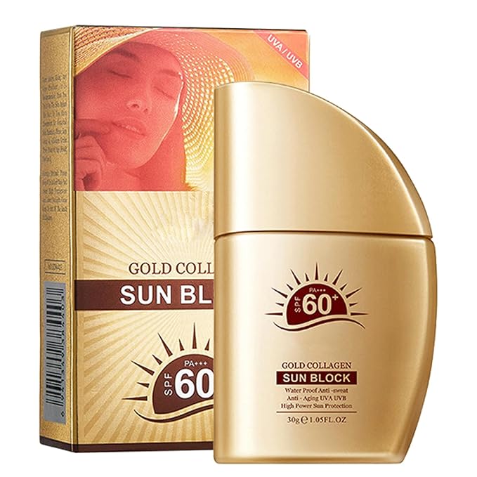 Collagen Face Sunscreen SPF 60+, SPF Moisturizer Face,Sunscreen Lotion Protect Skin, Sunscreen For Face & Body Moisture, SPF 60+ PA+++ Sunscreen Moisturizer For All Skin Type Water-Resistant