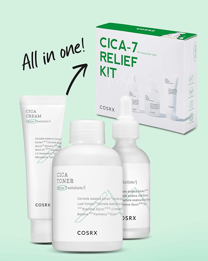 COSRX CICA Relief Kit | Toner, Moisturizing