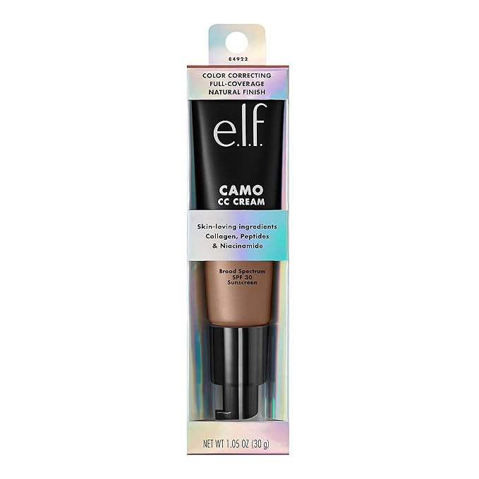 e.l.f. Camo CC Cream, Color Correcting Medium-To-Full Coverage N, (30g) 1.05 Oz