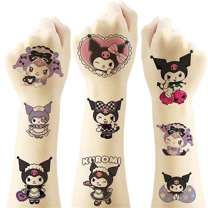 60pcs kuromi temporary tattoo stickers