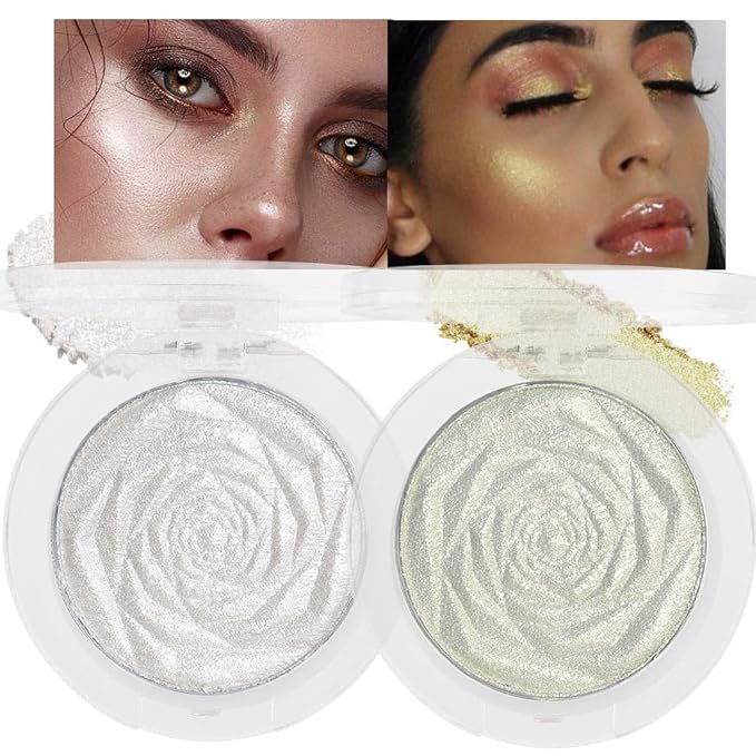 evpct Pearl White & Blonde Gold Face Highlighter