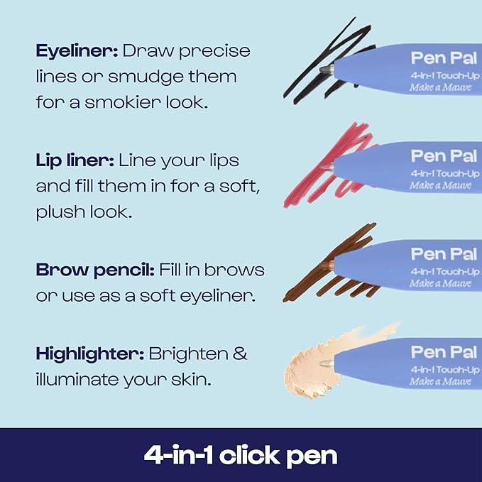 Alleyoop Pen Pal Touch-Up 4-in-1 Makeup Pen, Make