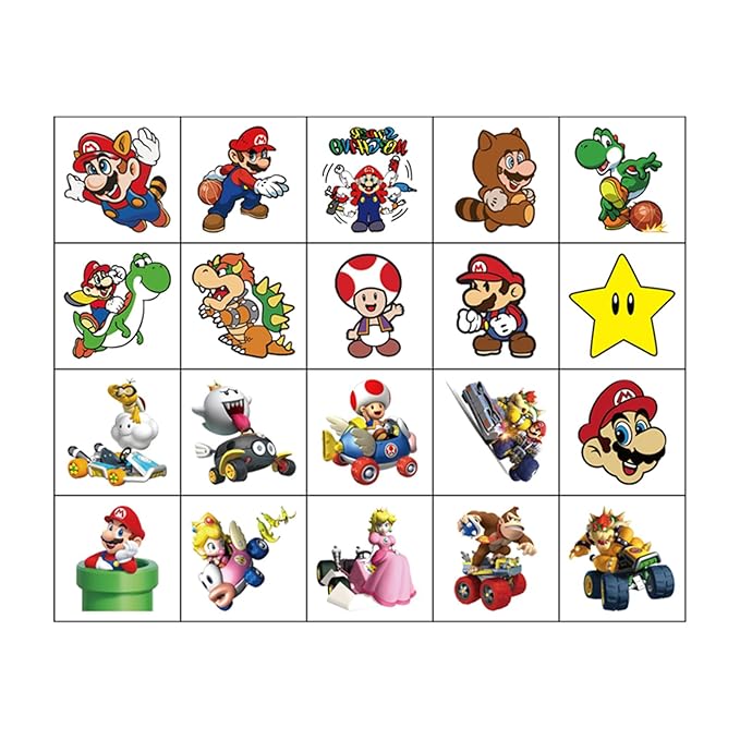 20 sheets super mario temporary