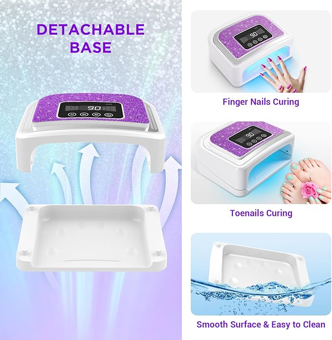 Cordless Nail Lamp, 120W Rechargeable