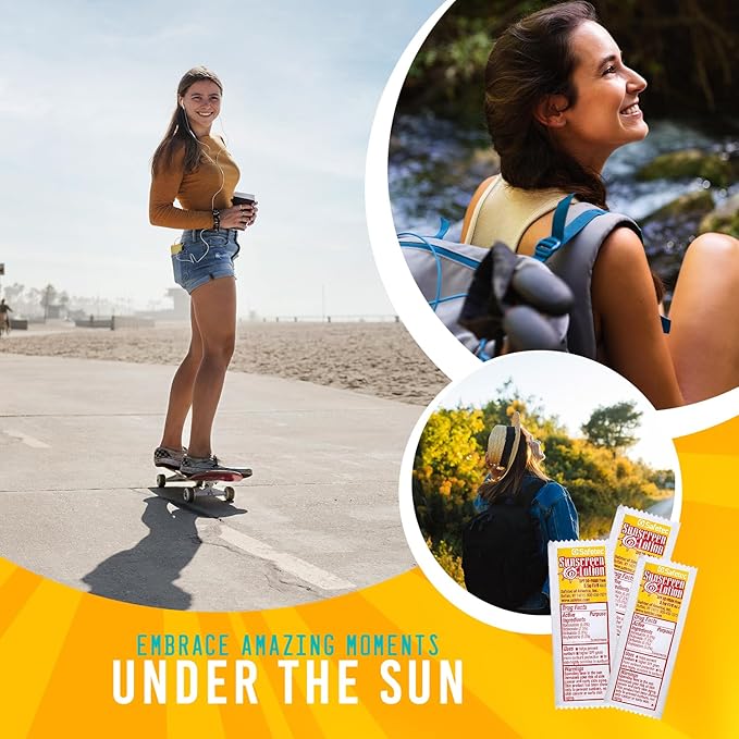 Sunscreen Lotion, SPF30 Protection and PABA Free, Individual Packets of Sunscreens (Pack of 100) – Travel Size Sun Screen for Outdoors, Bundled with reclosable Homesphere bag (100)