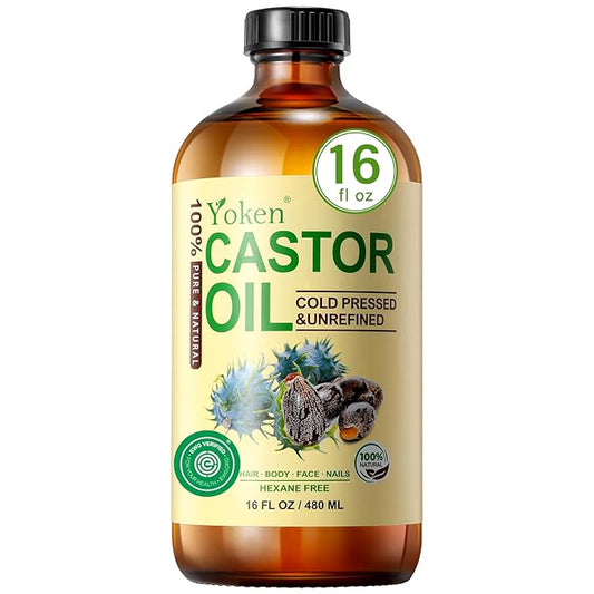 Yoken Pure Castor Oil Glass Bottle