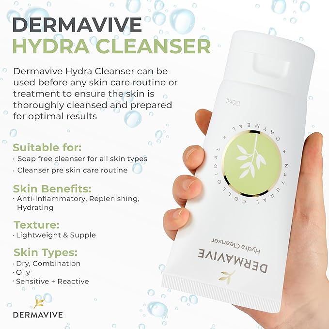 Gentle Facial Cleanser for Women & Men (4.05 oz) Deep Cleansing Hydra Cleanser Face Wash for Dry Skin, All Skin Types | Refreshing Non-Irritating Hydrating Facial Wash Daily Face Cleanser