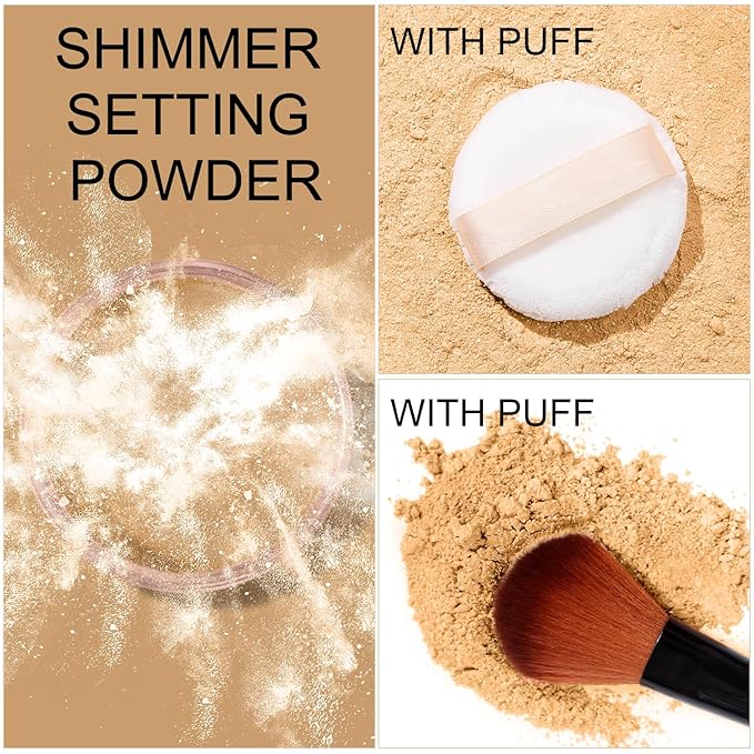 Loose Face Powder Glitter Setting Powder Matte Finishing Face