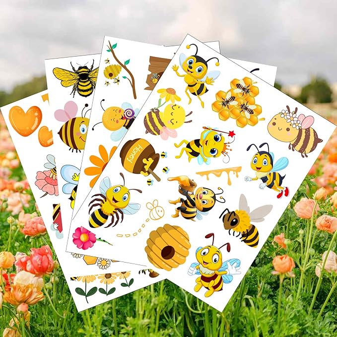 Bee temporary tattoo - 50pcs