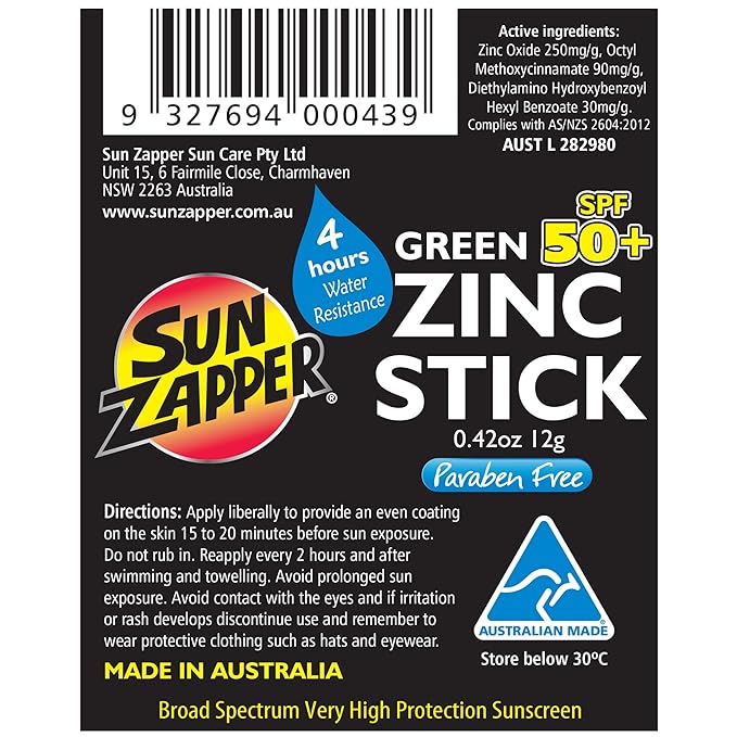 Sun Zapper Zinc Stick Mineral