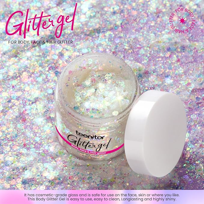 Teenitor body glitter, face glitter,