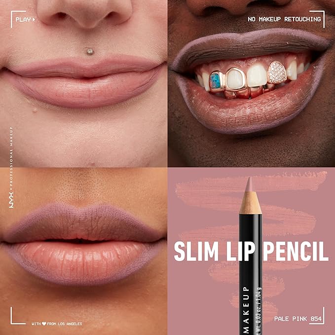 NYX PROFESSIONAL MAKEUP Slim Lip Pencil, Long-Lasting Creamy Lip