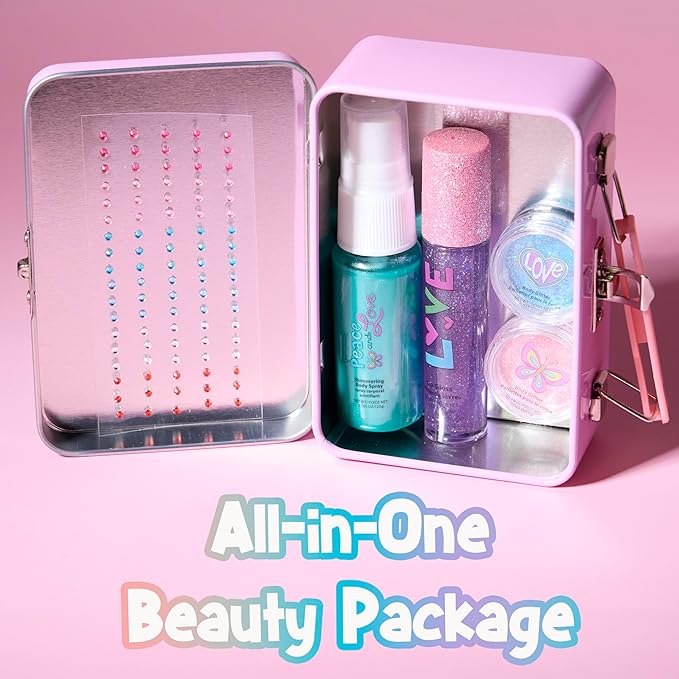 Expressions 6pc Peace & Rhinestones Beauty Set w/Tin