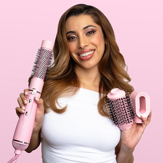 FoxyBae 3-in-1 Ceramic Interchangeable Hair Tools - Blowout [Party Pink]