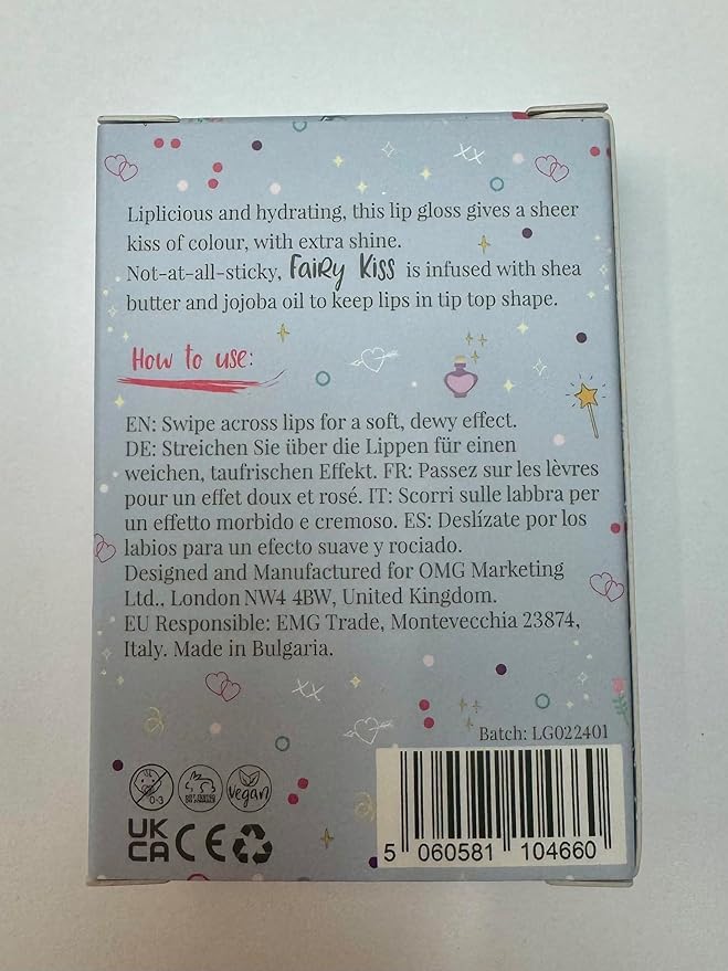 MISS NELLA Fairy Kiss Lip Gloss, Red hydrating Gloss,