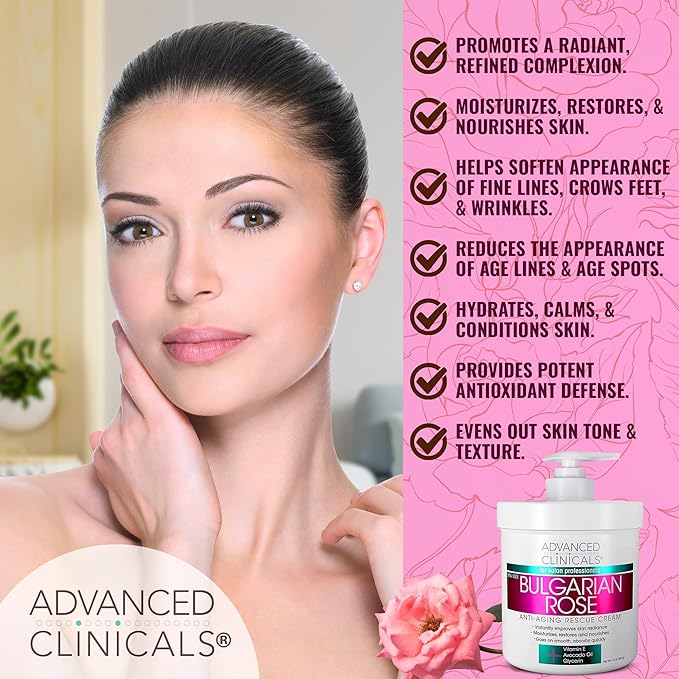 Advanced Clinicals Bulgarian Rose Anti Aging