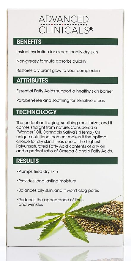 Advanced clinicals hemp seed oil