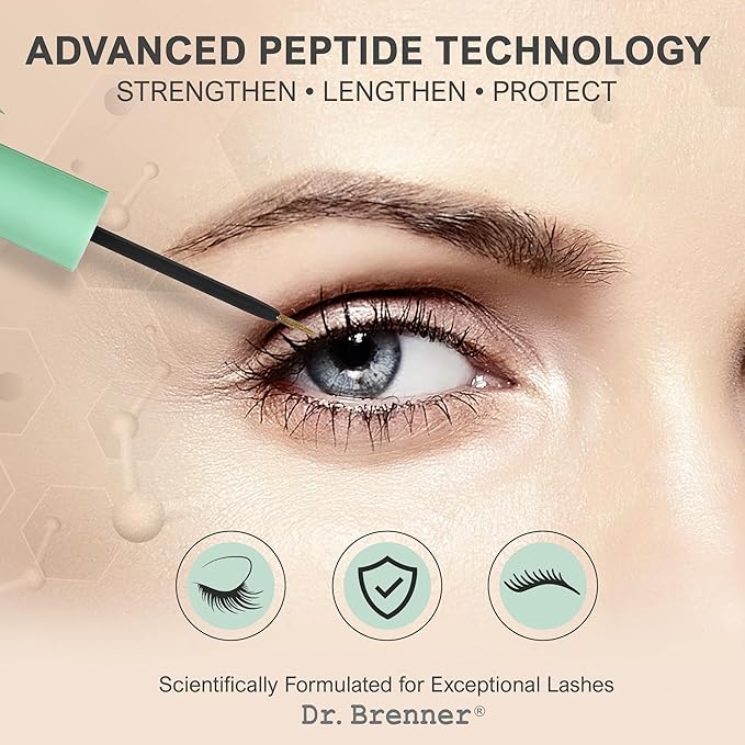 Dr, Brenner peptide eyelash enhancing serum for thicker, longer and fuller lashes